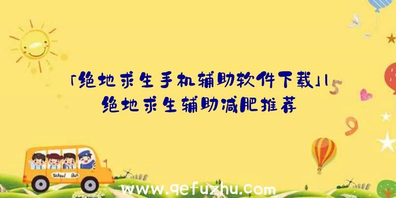 「绝地求生手机辅助软件下载」|绝地求生辅助减肥推荐